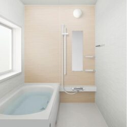 【同仕様写真】浴室はハウステック製の新品のユニットバスに交換します。足を伸ばせる1坪サイズの広々とした浴槽で、1日の疲れをゆっくり癒すことができますよ。風呂