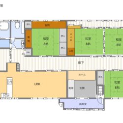 階段がないため、家事動線がコンパクトで暮らしやすい平屋です。地下室もございます。※図面と現況が異なる場合は現況を優先します。間取