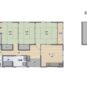 間取 2LDKの平屋建て。自分好みにリフォームしたい方・自分でリノベーションしてみたい方にはちょうどいい広さ。