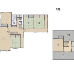 部屋数が多く、ご家族の多い方にもゆとりをもってお住まいいただけるほか、民泊やゲストハウスとしての活用にもおすすめの物件です。※図面と現況が異なる場合は現況を優先します。間取