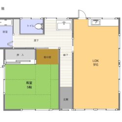 約11坪の1LDKの平屋です。※図面と現況が異なる場合は、現況を優先いたします。間取